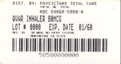 Image Of Qvar Package Label For 80 Mcg (Qvar 80 Mcg Package Label)
